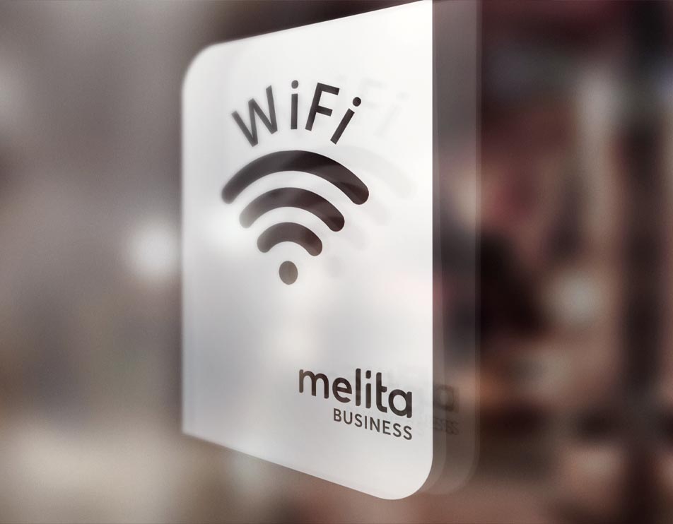 wifi sign at a restaurant