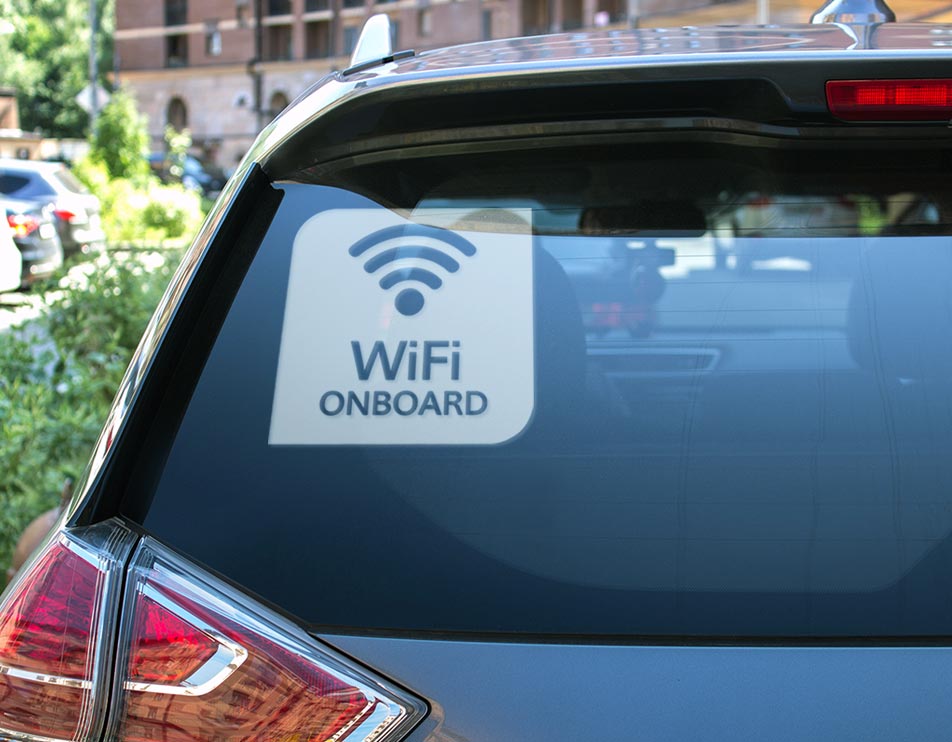 image of a taxi offering wifi service