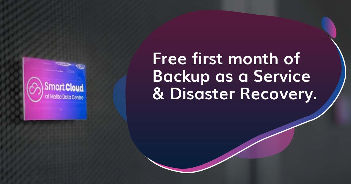 First month of Backup as a service and Disaster Recovery services free for Melita Business customers