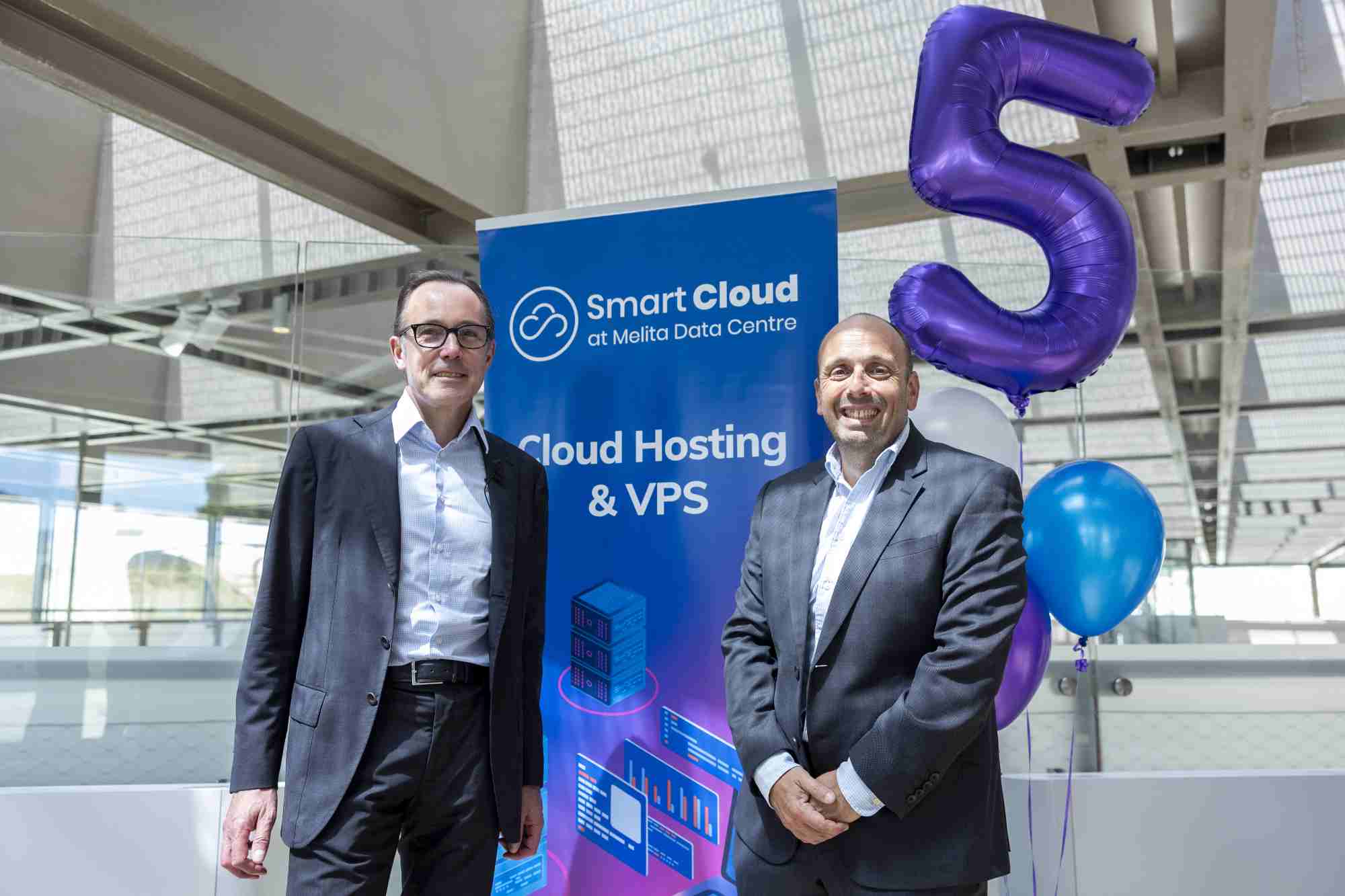 Photo: Harald Roesch, CEO of Melita (left) with Joseph Aquilina, CEO of Smart Technologies.